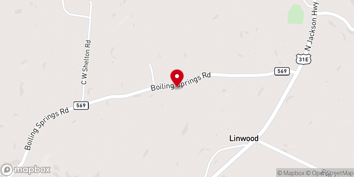 Map showing location of Glen Lily Church