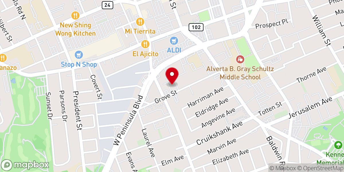 Map showing location of Iglesia Apostoles Y Profetas