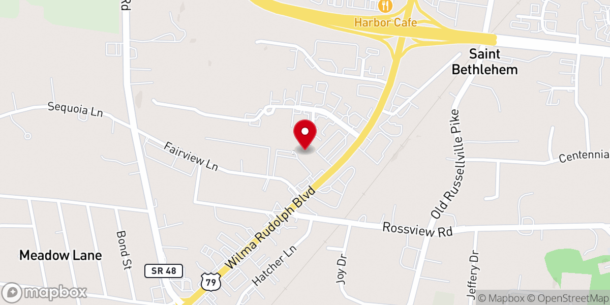 Map showing location of First Baptist Church of St Bethlehem