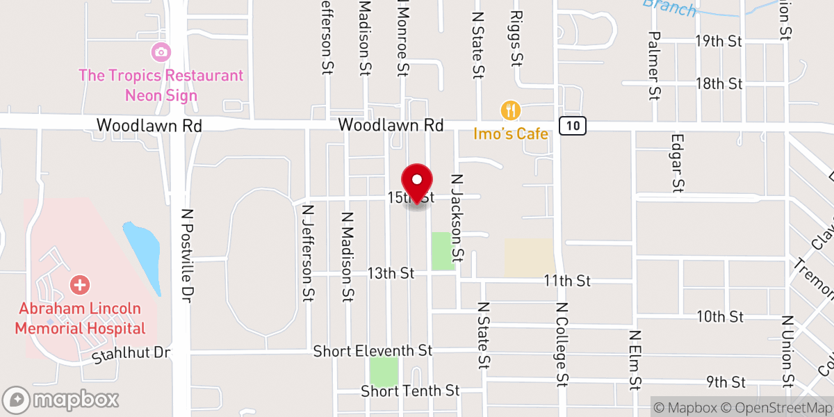 Map showing location of Hope Grows Neighborhood Center