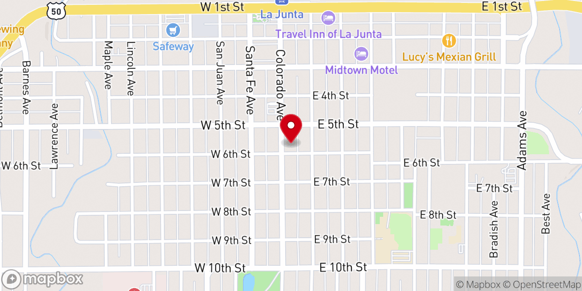 Map showing location of Associated Charities