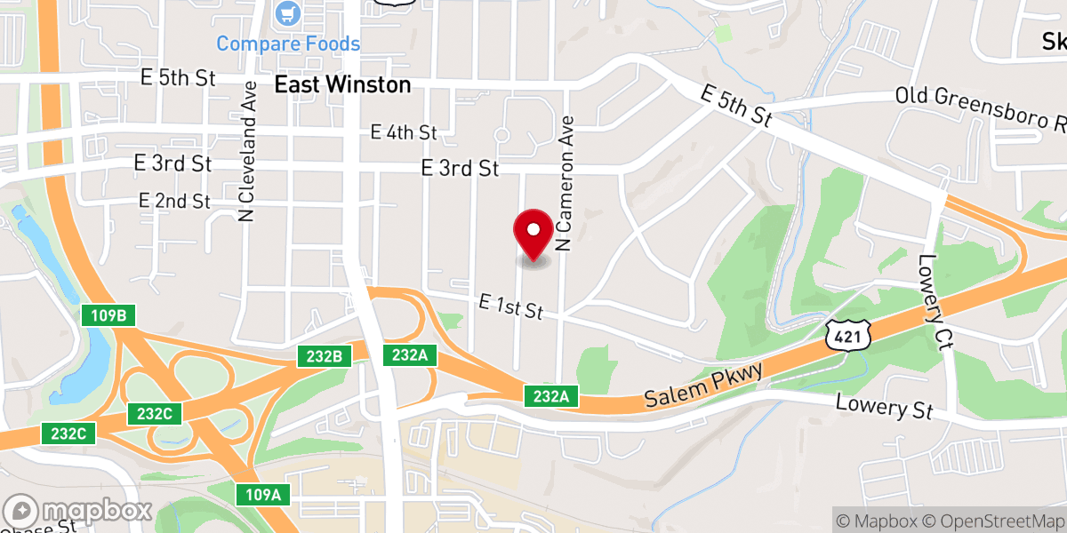 Map showing location of Diggs Memorial United Holy Church