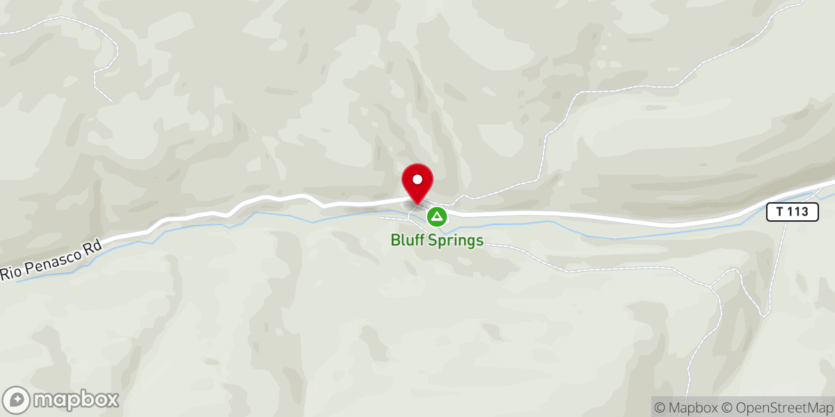 Map showing location of Bluff Springs Recreation Area