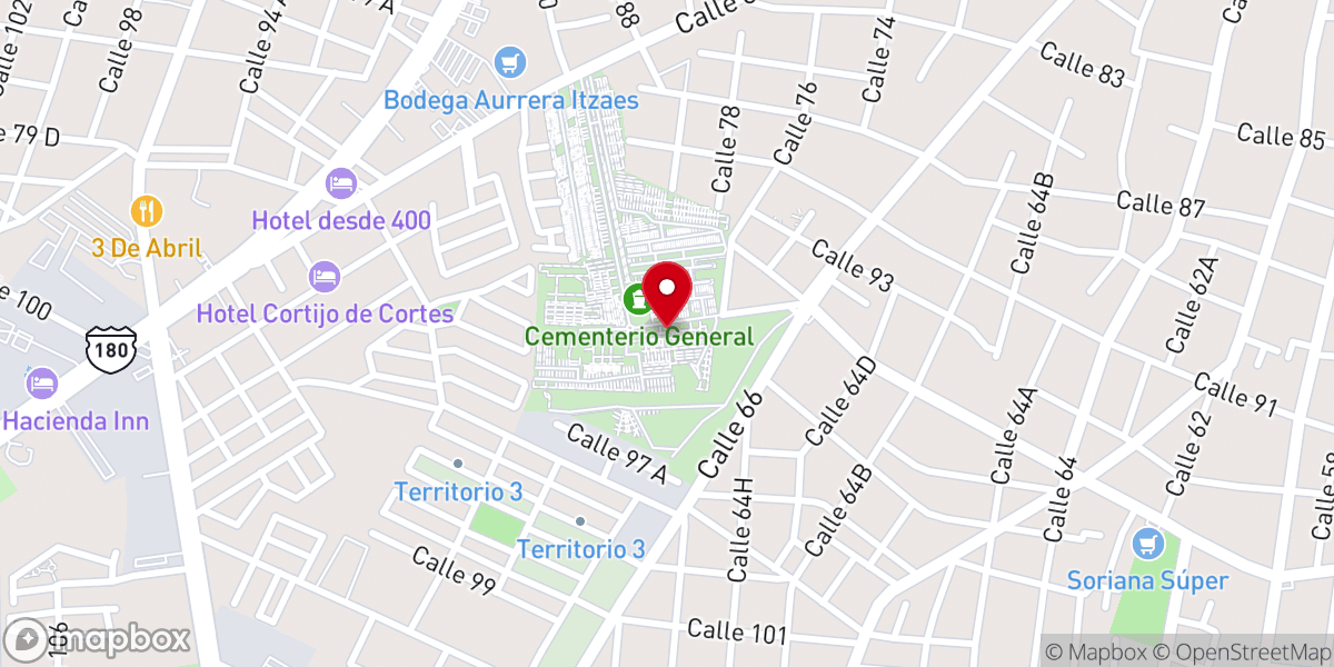 Map showing location of Mausoleo Masónico