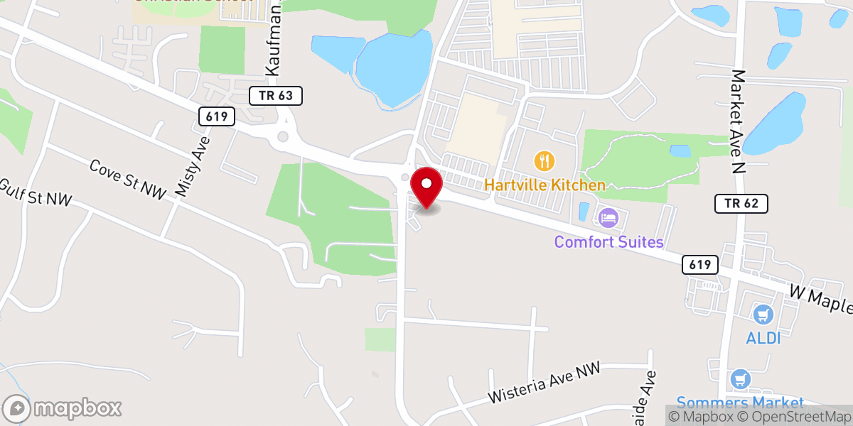 Map showing location of Cornerstone Community Chapel