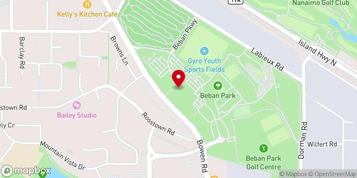 Map showing location of Nanaimo Family History Society