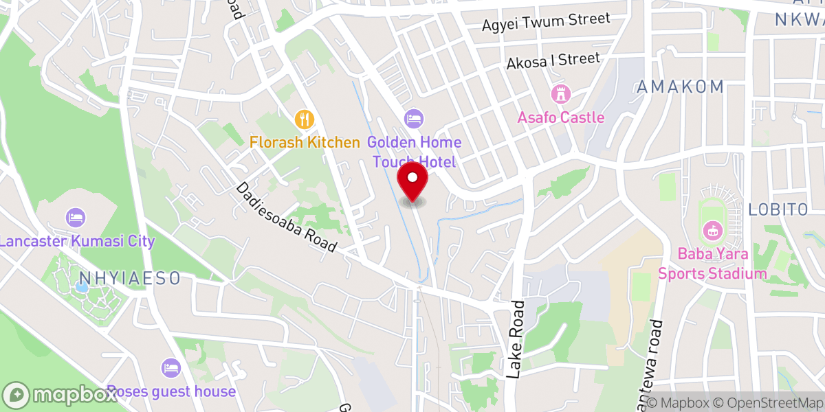 Map showing location of Asafo SDA church