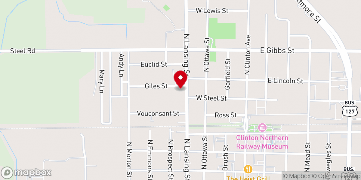 Map showing location of St. Johns Church of the Nazarene