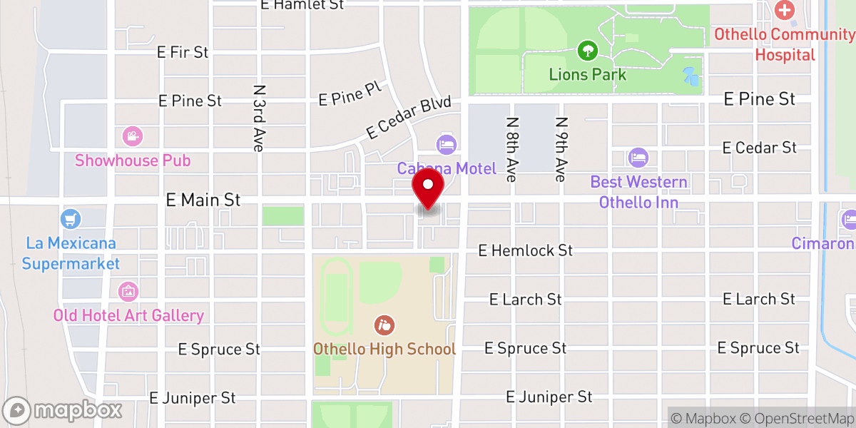 Map showing location of United States Postal Service