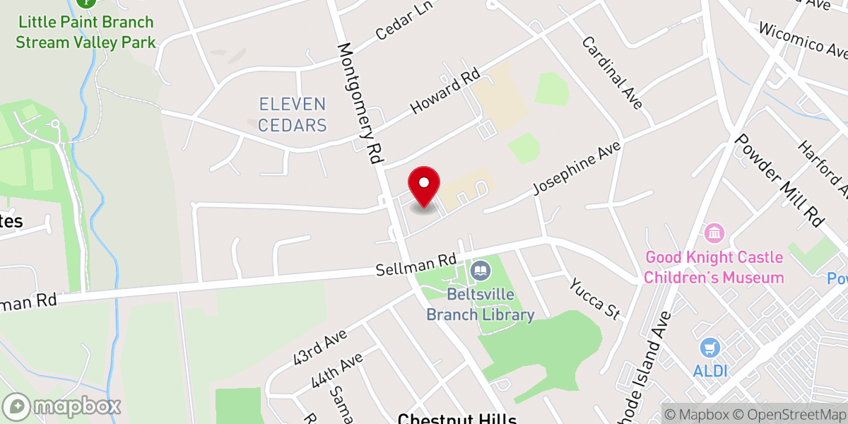 Map showing location of St. Joseph's Church