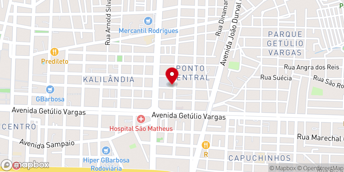 Map showing location of Primeira Igreja Presbiteriana de Feira de Santana