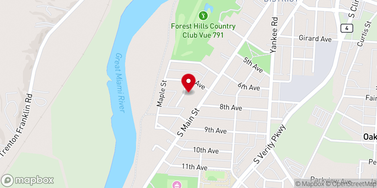 Map showing location of Greater Faith Baptist Church