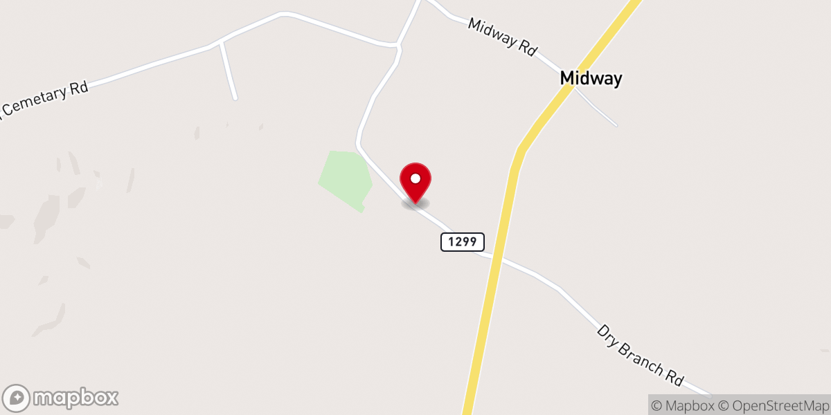 Map showing location of Union Baptist Church