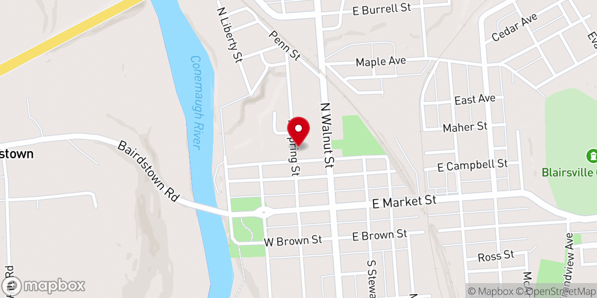 Map showing location of Lutheran Parsonage