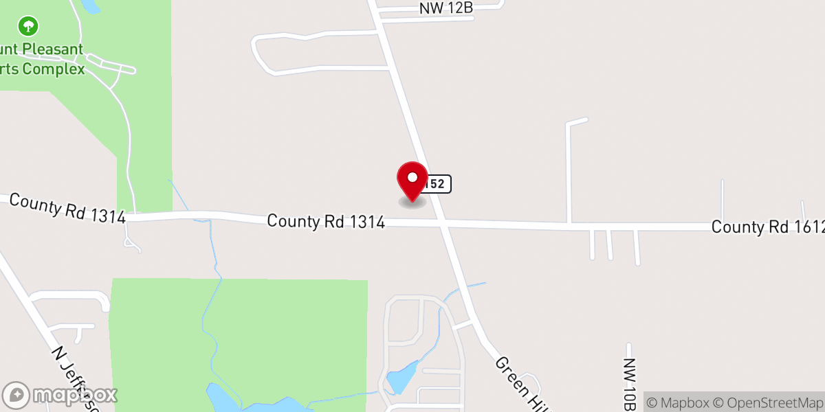 Map showing location of Greenhill Methodist Church