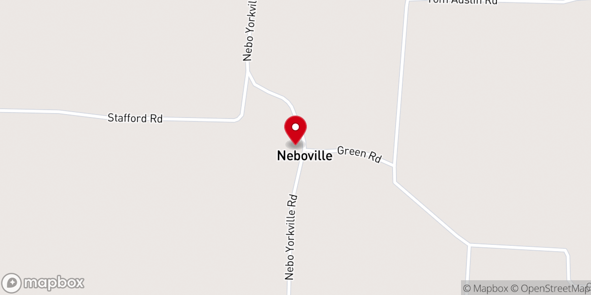 Map showing location of Nebo United Methodist Church