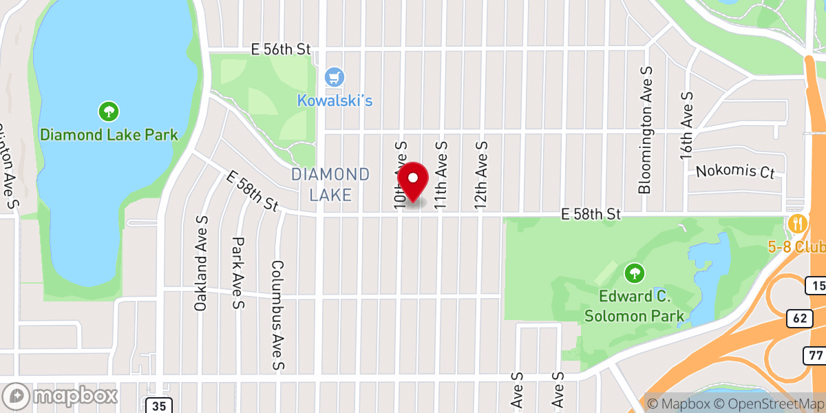 Map showing location of St. Gregorios Malankara Orthodox Church Minneapolis