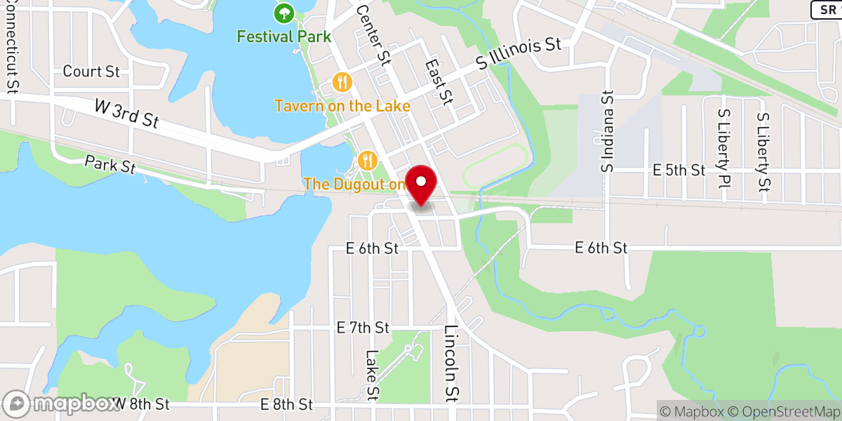 Map showing location of First Unitarian Church of NW Indiana
