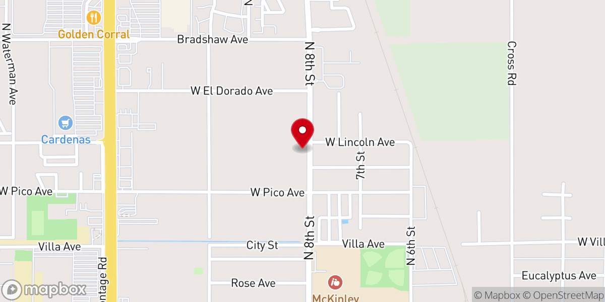 Map showing location of Central Apostolic Tabernacle