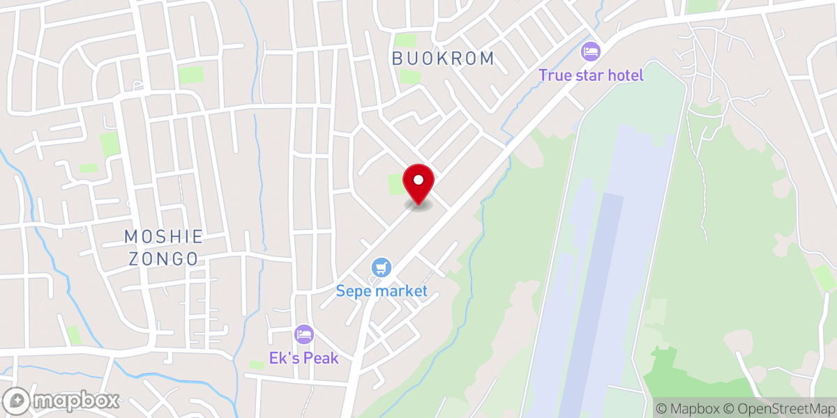 Map showing location of Sepe boukrom church of pentecost
