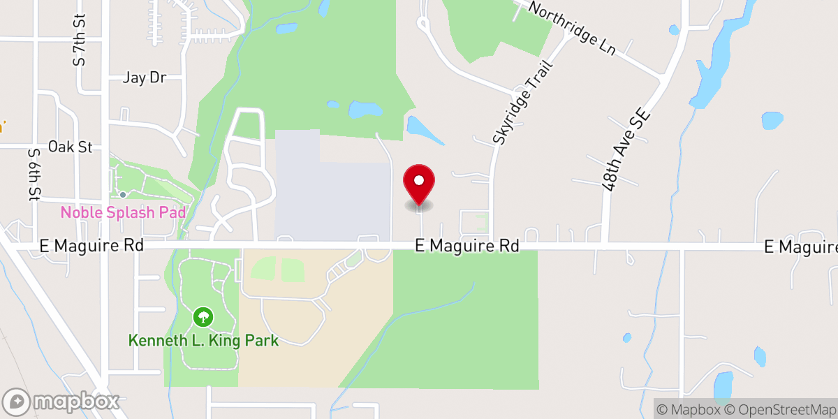 Map showing location of Noble Church of the Nazarene