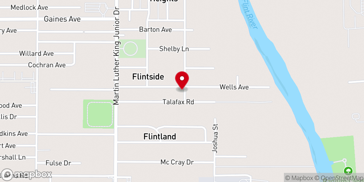 Map showing location of New Zion Hill Missionary Baptist Church