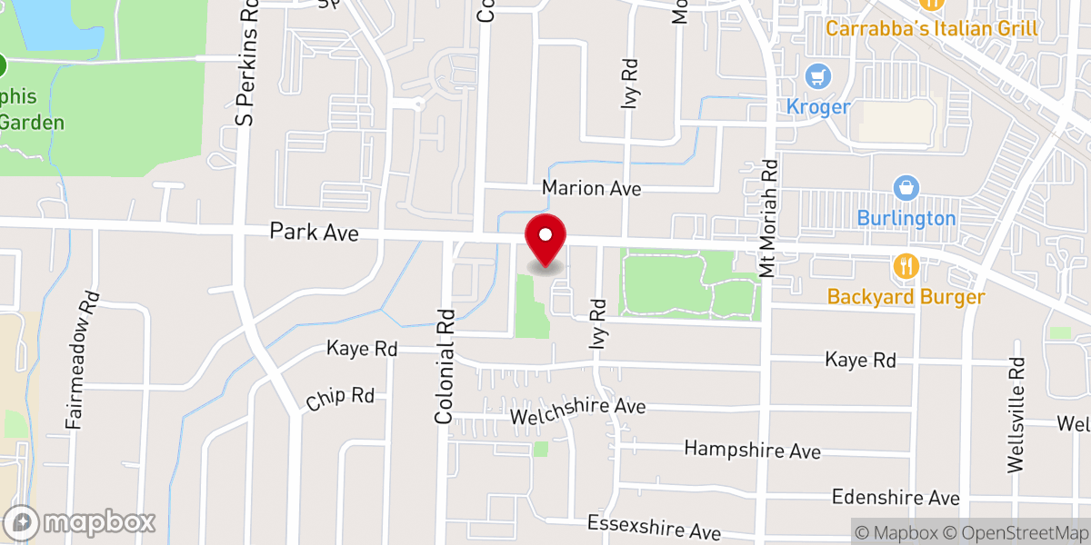 Map showing location of Holy Rosary Catholic Church