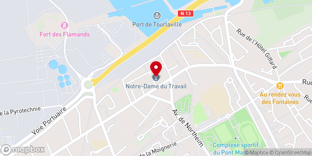 Map showing location of Maison Paroissiale Saint-Gabriel