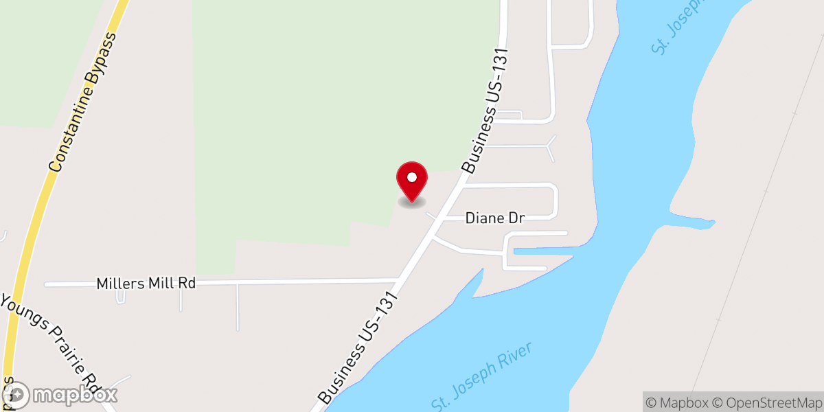 Map showing location of Trinity Missionary Church