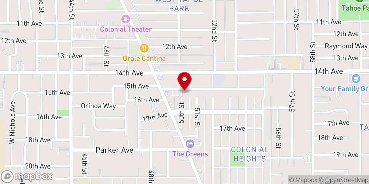 Map showing location of Wesley United Methodist Church