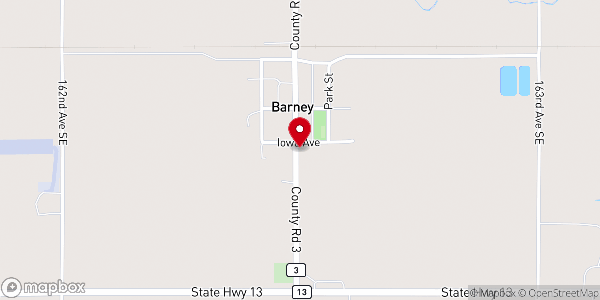 Map showing location of Peace Lutheran Church