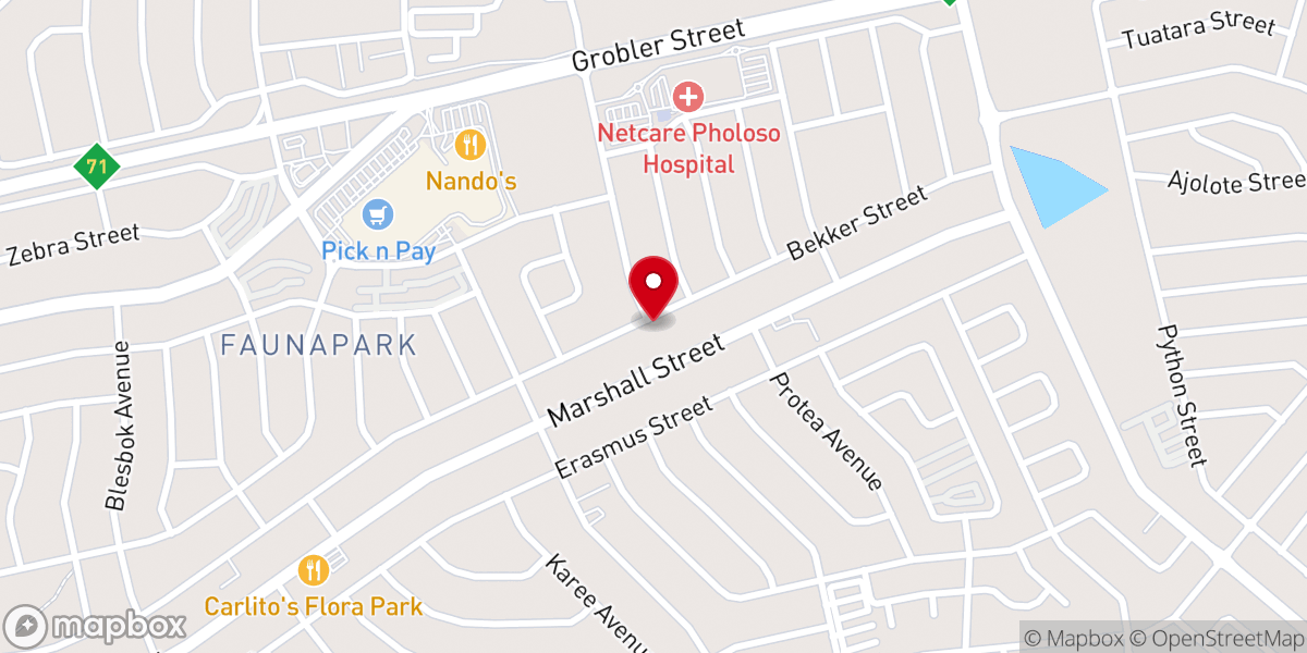 Map showing location of Old Apostolic Church