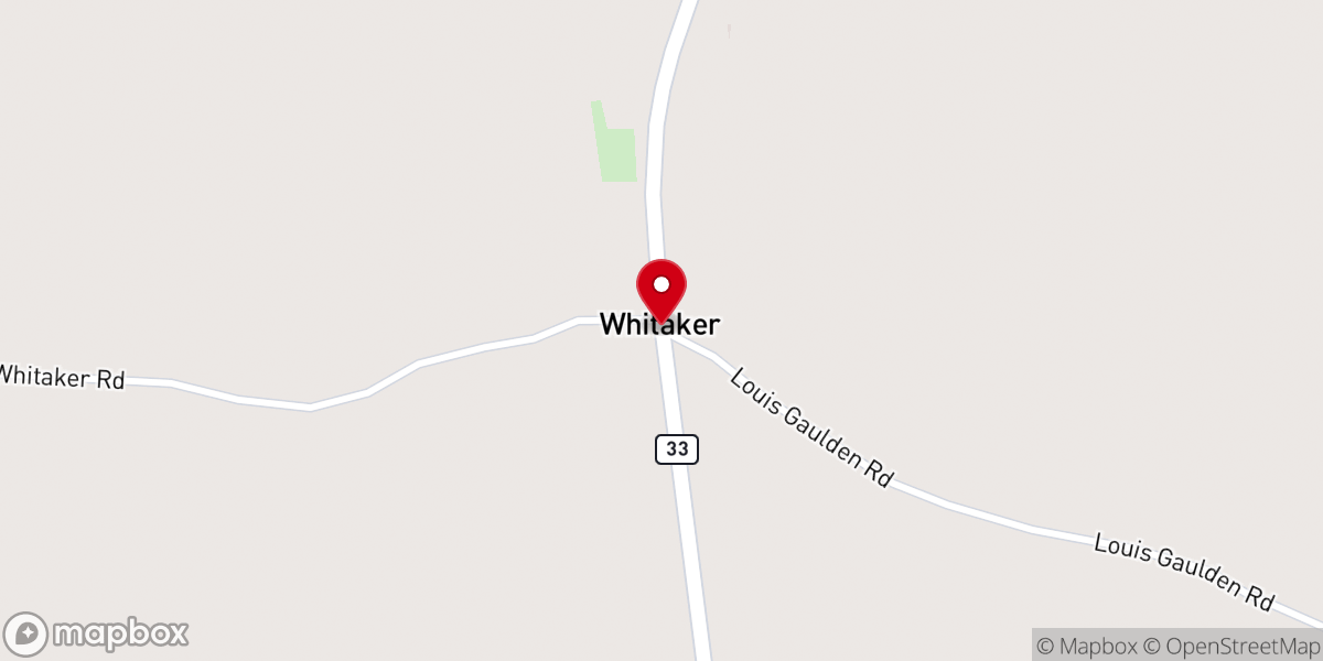 Map showing location of Nathanial Baptist Church