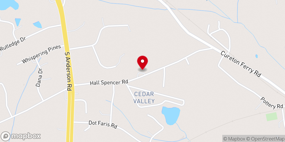 Map showing location of Catawba Chapel AME Zion Church