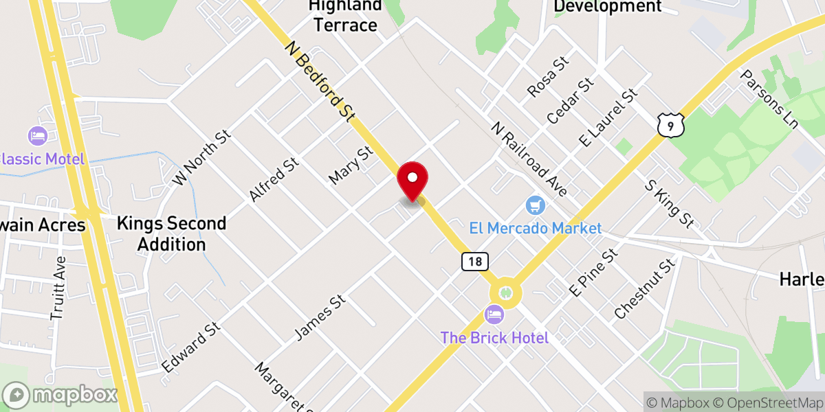 Map showing location of Georgetown Presbyterian Church