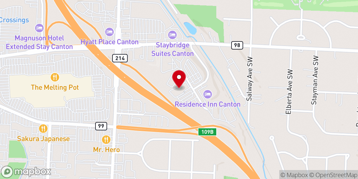 Map showing location of NewPointe Community Church - Canton