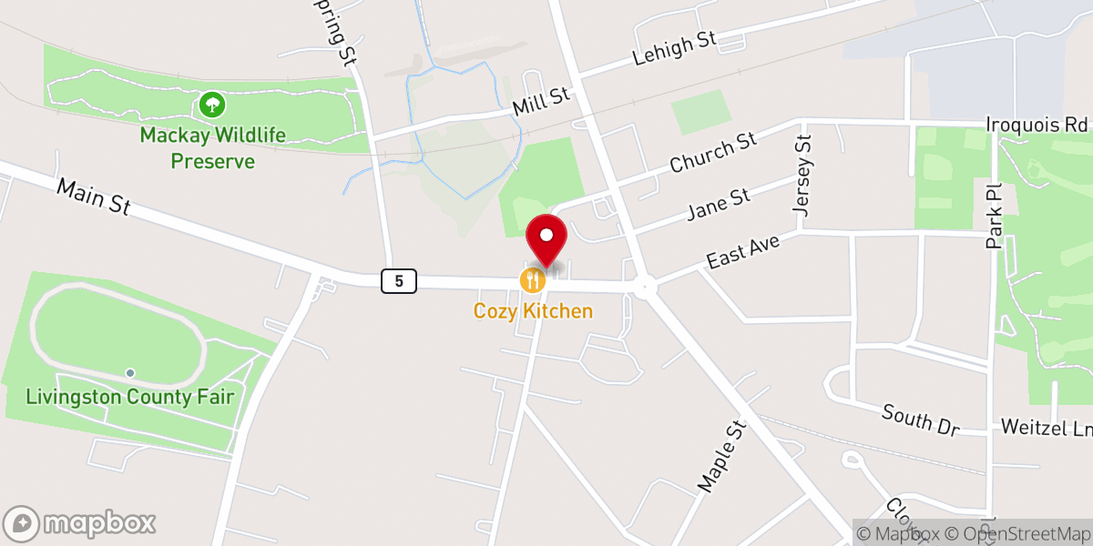 Map showing location of Caledonia Assembly of God