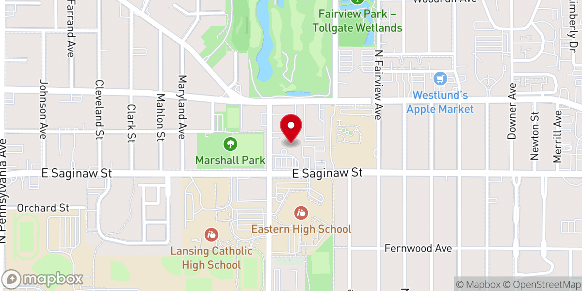 Map showing location of Holy Trinity Greek Orthodox