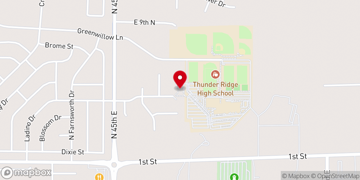Map showing location of Thunder Ridge Seminary
