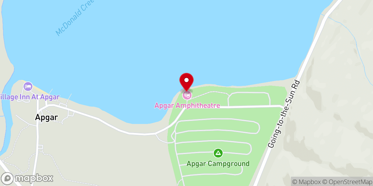 Map showing location of Apgar Amphitheater