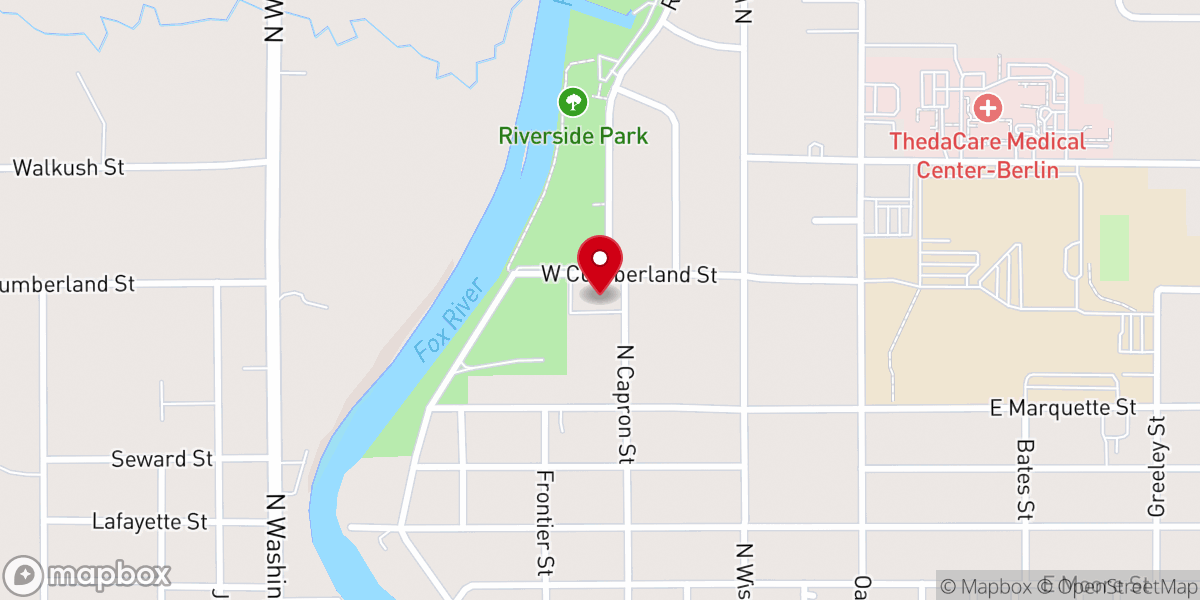 Map showing location of United Methodist Church