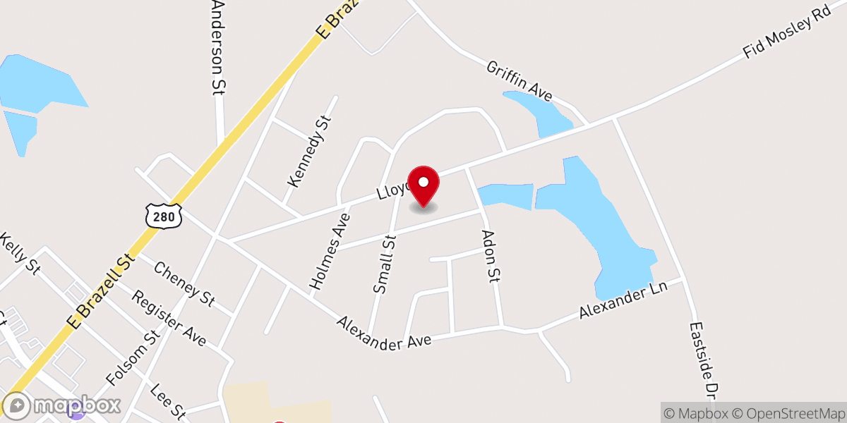 Map showing location of St Williams Missionary Baptist