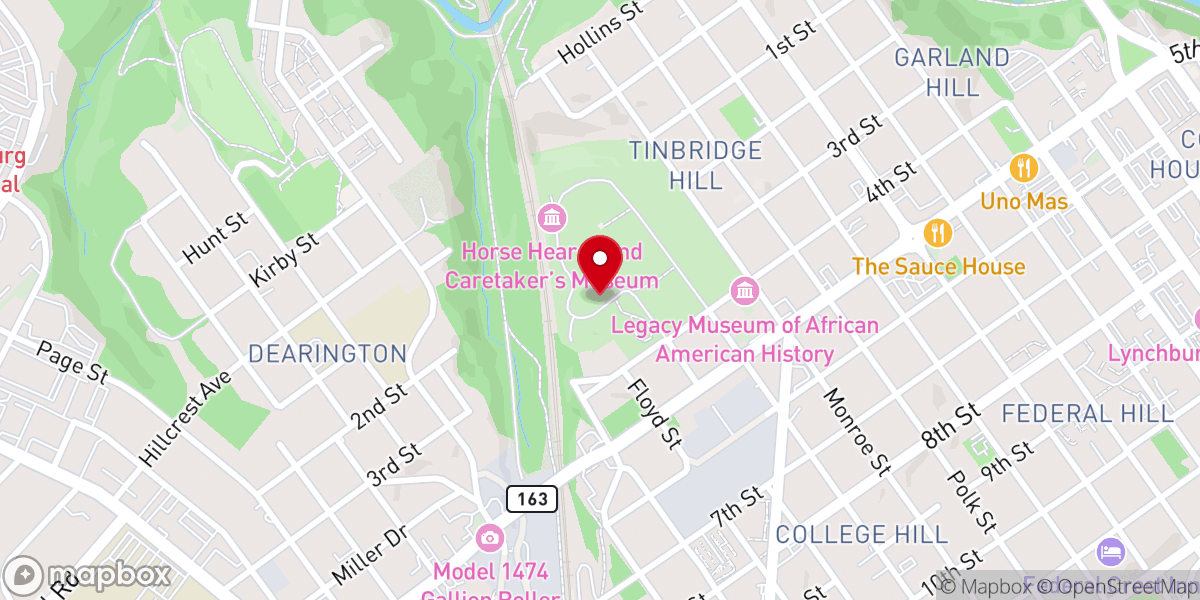 Map showing location of Bicentennial Chapel & Columbarium