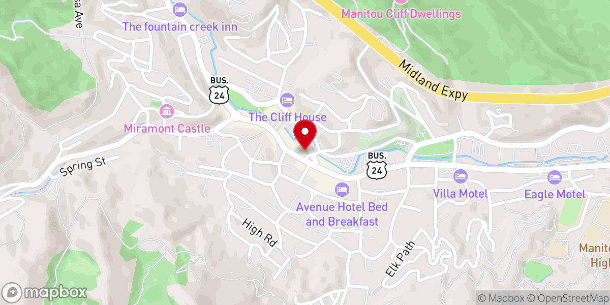Map showing location of St. Andrew's Food Pantry