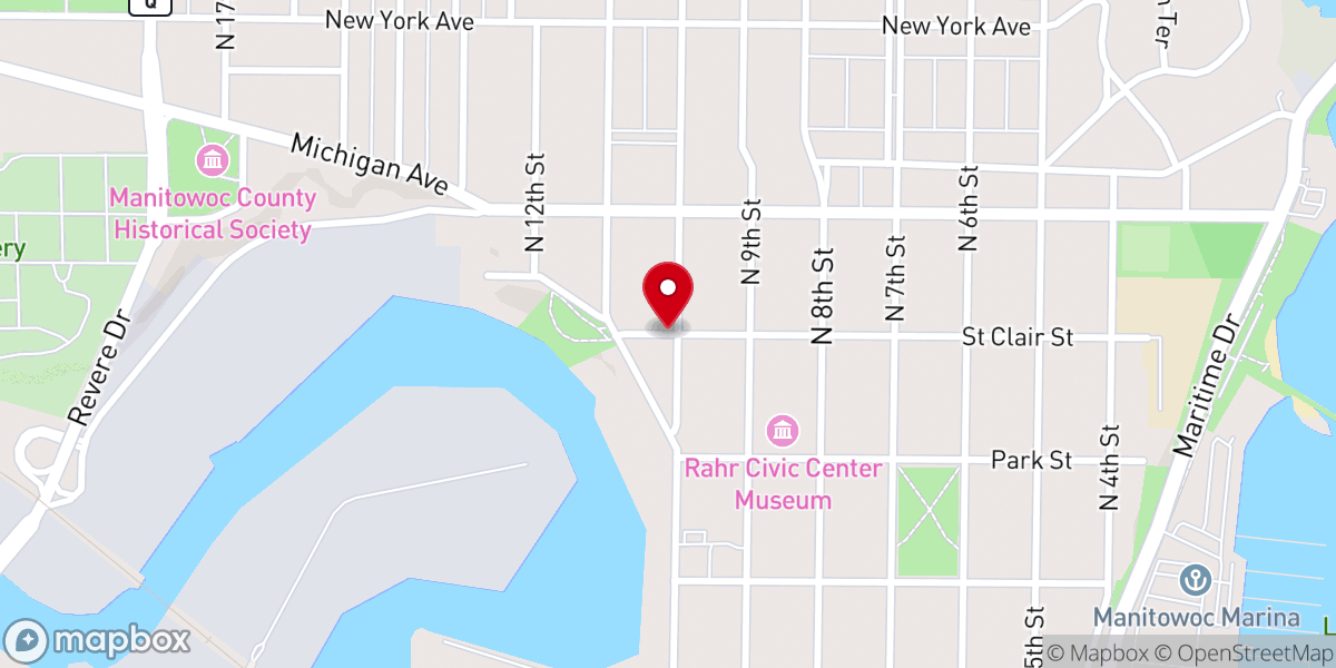 Map showing location of Saint Pauls Lutheran Church