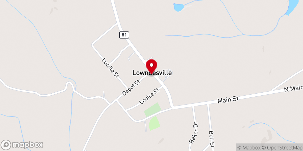 Map showing location of Smyrna Methodist Church