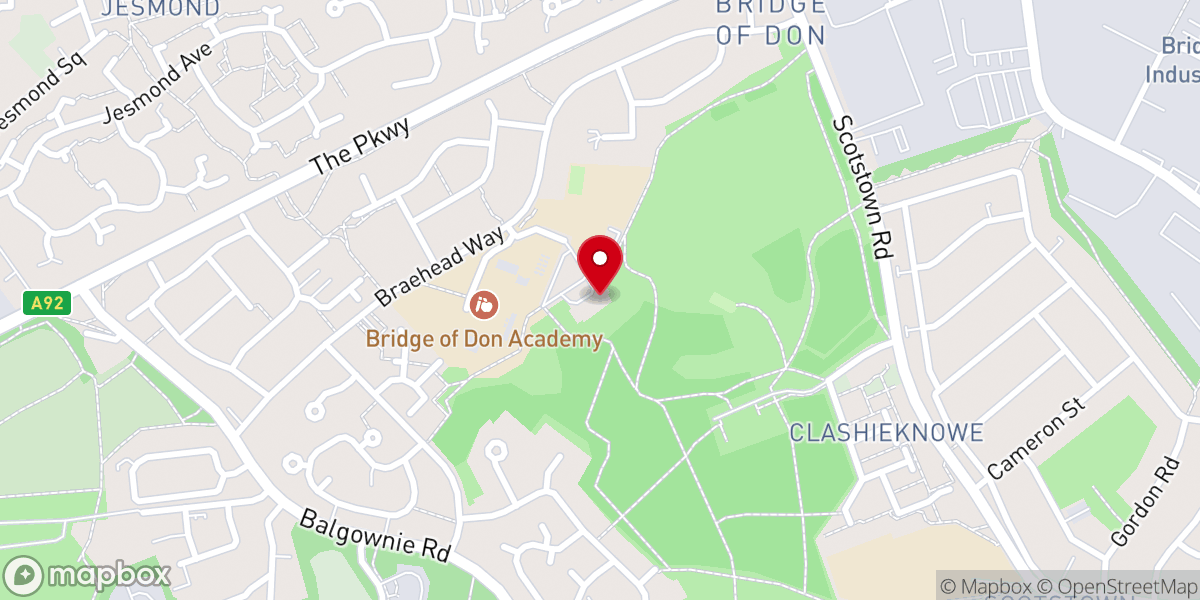 Map showing location of St. Columba’s