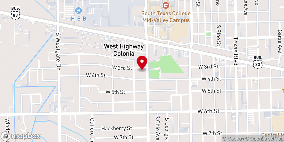 Map showing location of Faith Lutheran Church