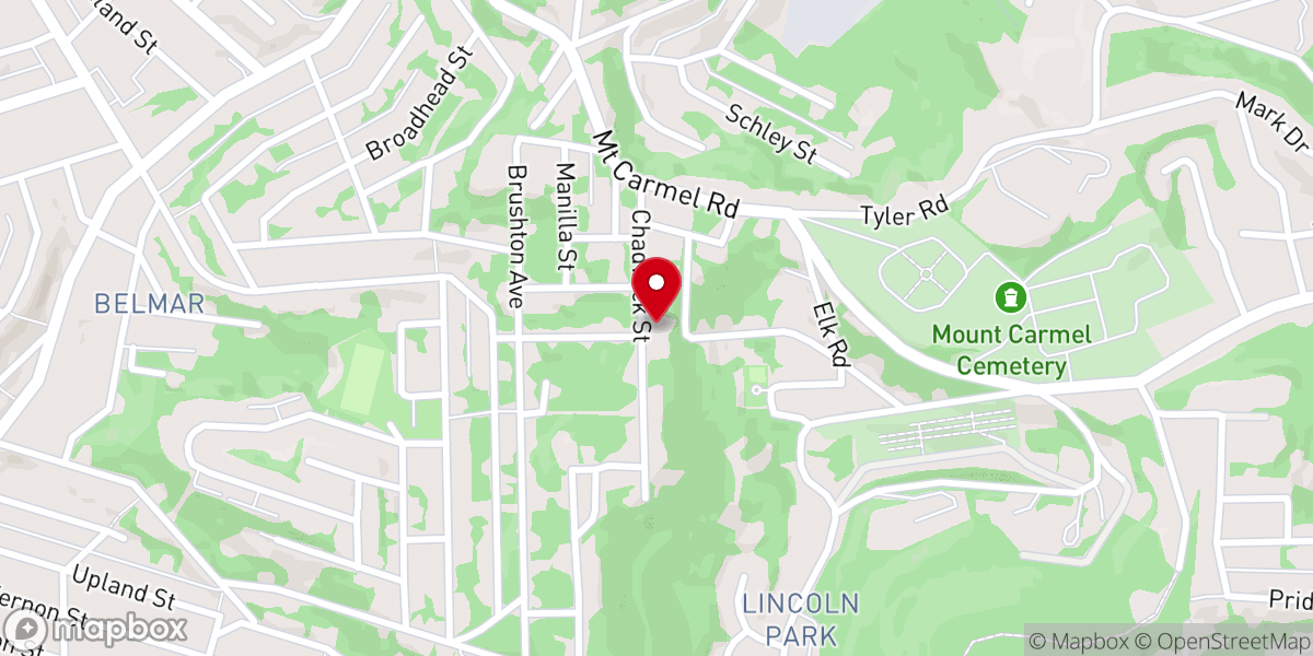 Map showing location of First Baptist Church-Penn Hills