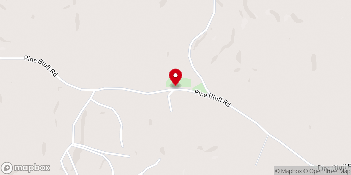 Map showing location of Harmony Baptist Church